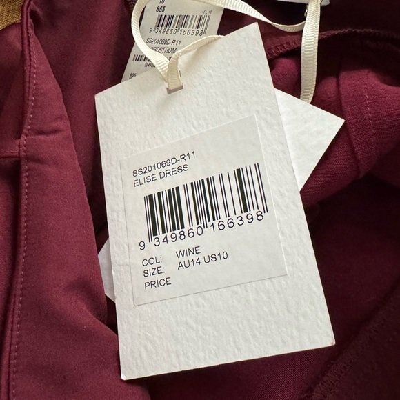Significant Other Elsie Dress Wine Burgundy Slip Satin Formal Event Prom 10 NWT - Picture 11 of 13